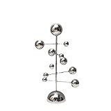 Modern Metal Sculpture Candle Holder | Stainless Steel Molecular Structure Decor | Minimalist Home Art (29x22x47cm)