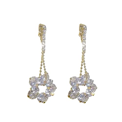 Boucles d'oreilles drop super brillant en cristal style diamant de luxe
