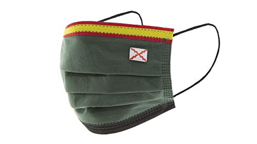 Mascarillas Bandera De España Calidad Quirúrgica (Pack De 10 Uds.) Españolitas Cruz De Borgoña