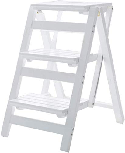 Escabeau multifonction en bois pliable 3 marches capacité 150 kg - 2