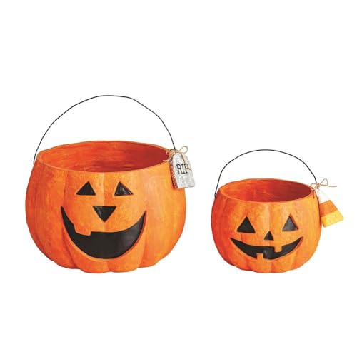 Image of Mud Pie Halloween Pumpkin Treat Buckets