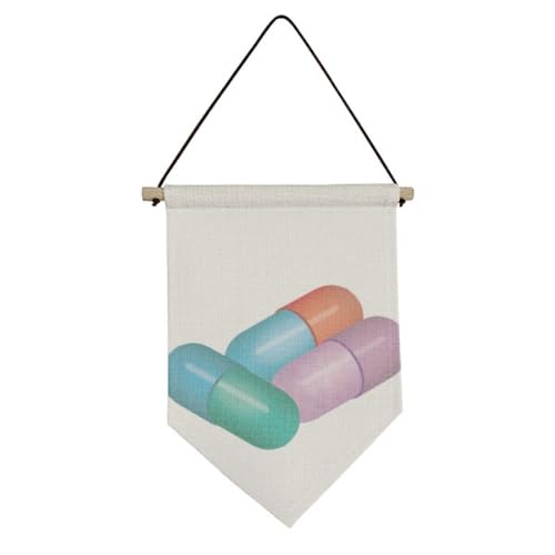 Bannière en toile Capsule Pill de qualité supérieure pour mur