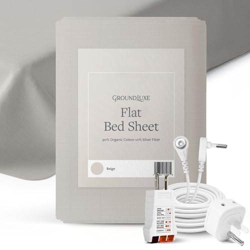 GroundLuxe Flat TwinXL Sheet in Beige