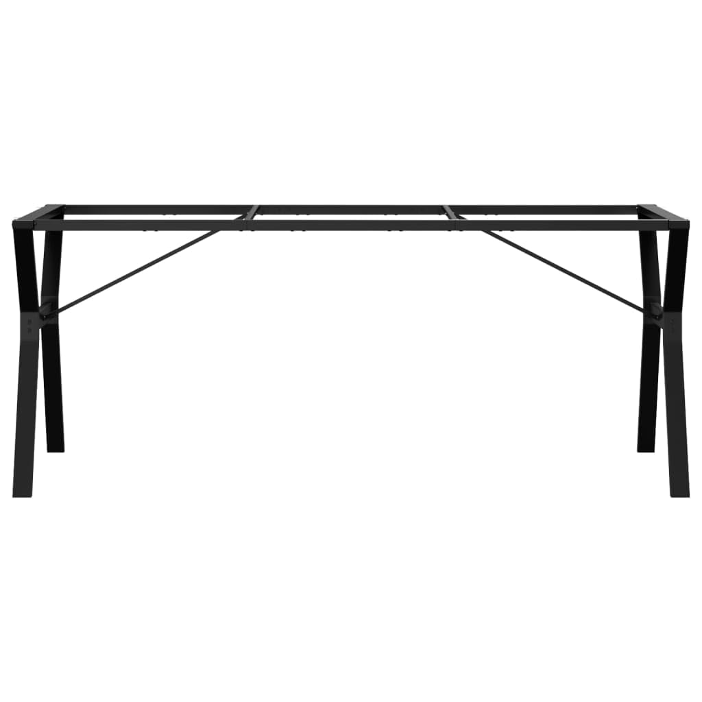 Stelaż stołu w kształcie litery Y 180 x 80 x 73 cm, stal malowana proszkowo, wytrzymałe metalowe nogi do stolika kawowego, czarna, stabilna podstawa