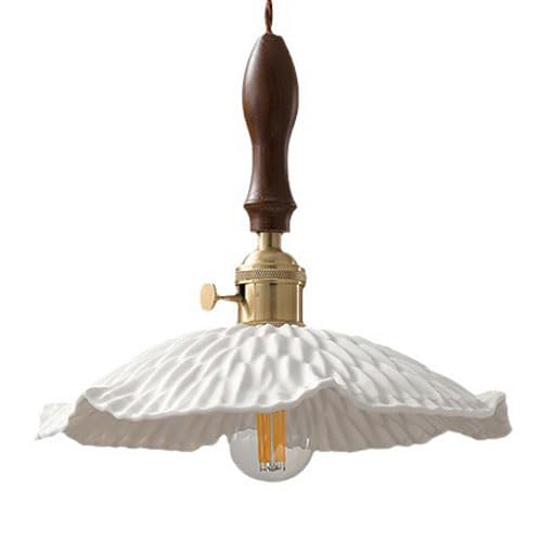 Lampe suspendue en céramique CPYGMXI lustre nordique à tête unique pour chambre et café