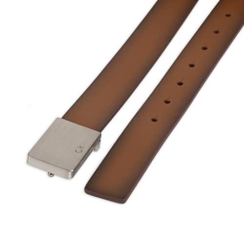 Calvin Klein Men's Casual Statement Plaque Buckle Belt with Logo Treatment4