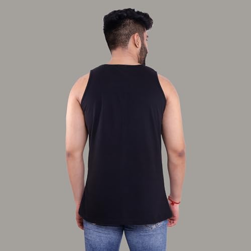 Image of Men's Cotton Tank Top with GAMEOVER Graphic Print, Sleeveless Vest