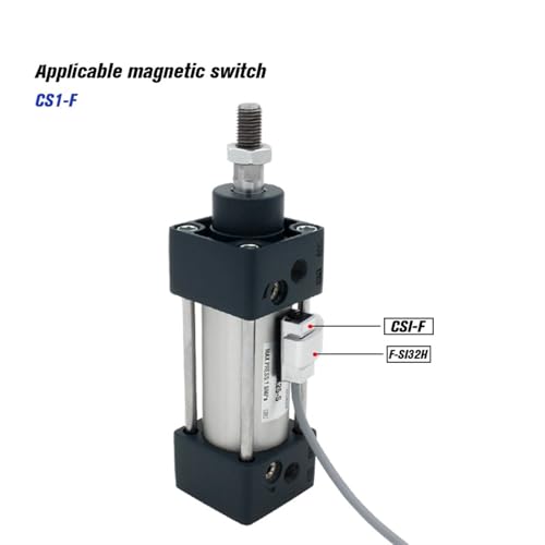 Vérin pneumatique double effet SC32 avec alésage 32 mm pour montage industriel durable - 6