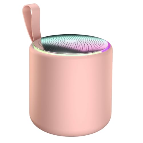 Zolynx Altavoz Bluetooth Modelo Mini - Altavoz Portátil de Escritorio con Graves Mejorados, Sonido de Alta Fidelidad y Diseño Elegante en Color Rosa.