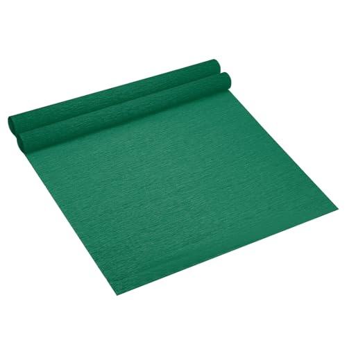 Papier crêpe vert foncé 2 rouleaux de 50cm x 250cm pour décors de fête