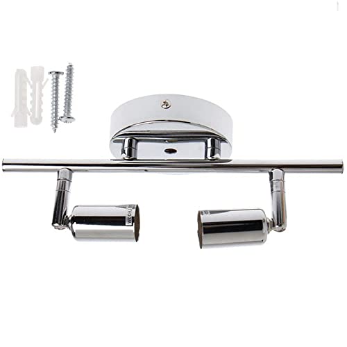Applique murale à 2 spots orientables chromés avec douille GU10 pour miroir