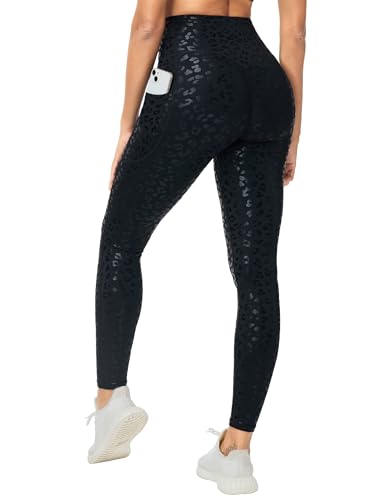 Pantalon de yoga extensible anti-transparence taille haute à poches femme