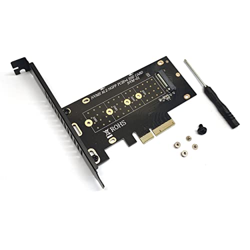 Combrite M.2 NVME SSD a PCI-E Scheda adattatore M.2 PCIe a PCIe 3.0 x4 - Supporto M.2 PCIe NVMe/AHCI SSD 2280, 2260, 2242, 2230