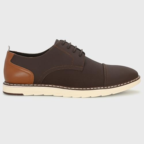 Image of Centrino Derby Formal Shoes for Men | Shoes for Man Stylish | Lace-Up with Cushioned Insole | Lightweight Comfortable Leather | Mens Formal Shoes for Office Business & Professional Wear | Daily Outings (6569)