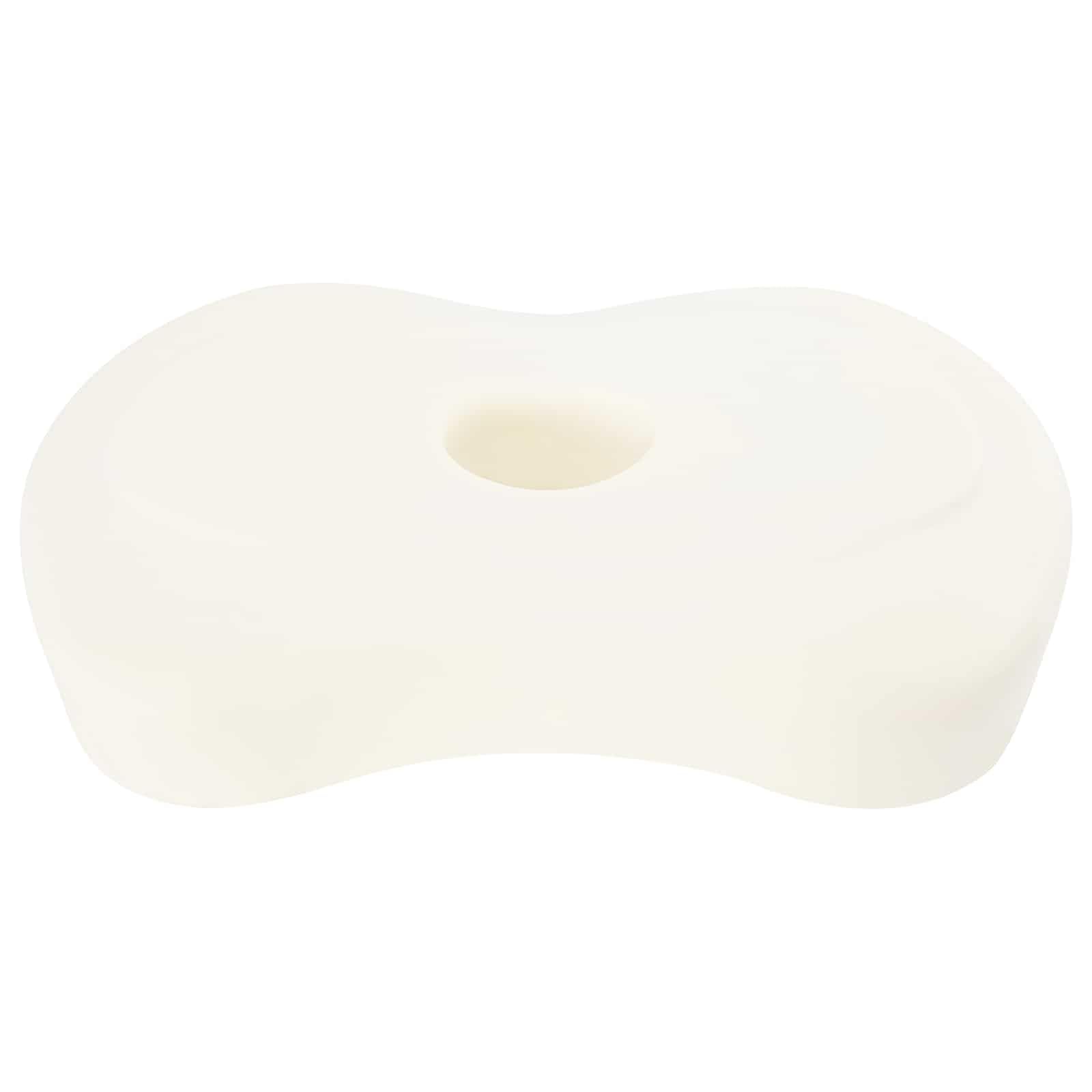 Almohada cervical blanca 53 x 35 x 11 cm de espuma viscoelástica con forma ergonómica transpirable y lavable para dormitorio, cama, almohada para dormir de lado y soporte cervical