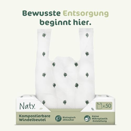 Naty Baby Windelbeutel mit Henkeln, 50 Stück – Ansicht 2