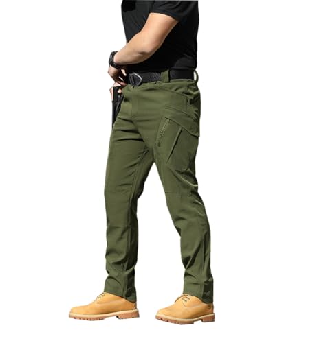 THWEI Mens Tactical Cargo Pants Water Resistant Hiking Outdoor Work Pants Multi Pockets with No Belt2