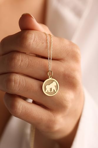 Colgante de gorila en plata de ley ideal para regalar 3