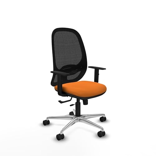Chaise de bureau inclinable orange fauteuil ergonomique synchrone