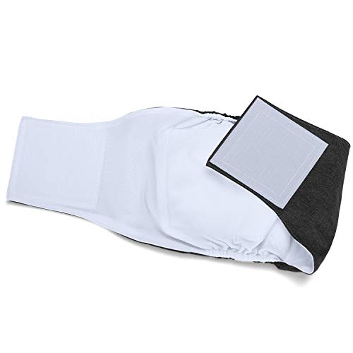 Teamoy 3Pcs Reusable Wrap Diapers For Male Dogs, Washable Puppy Belly Band (2Xl, 29"-34" Waist, Black+ Gray+ Blue) #TOP2
