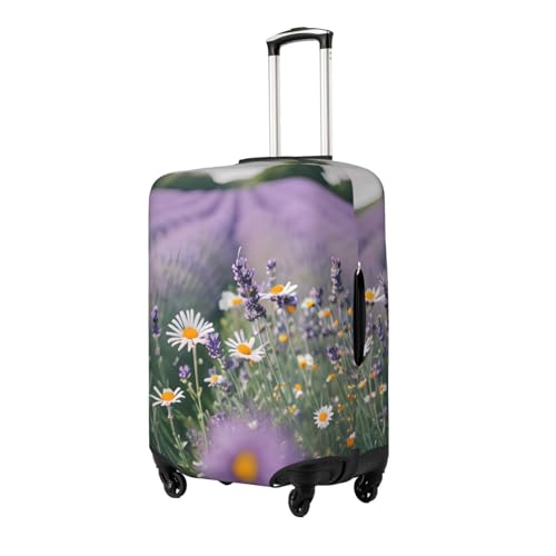 lavender and daisies Luggage Covers For Suitcase Approved,Suitcase Cover Protector Fit 18-32 InchLuggage2