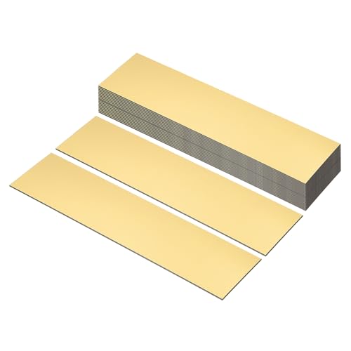 Lot de 30 plaques de nom vierges PATIKIL rectangles gravure laser porte bureau or