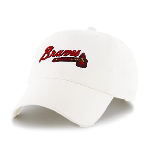 Gorra ajustable Atlanta Braves logo blanco unisex miniatura 1