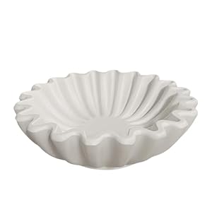 Exquisite Ruffle Decorative Bowl – Perfect for fruit bowl,coffe table decor,entry way table home decor,organic modern decor-Ideal decorative bowls for home decor