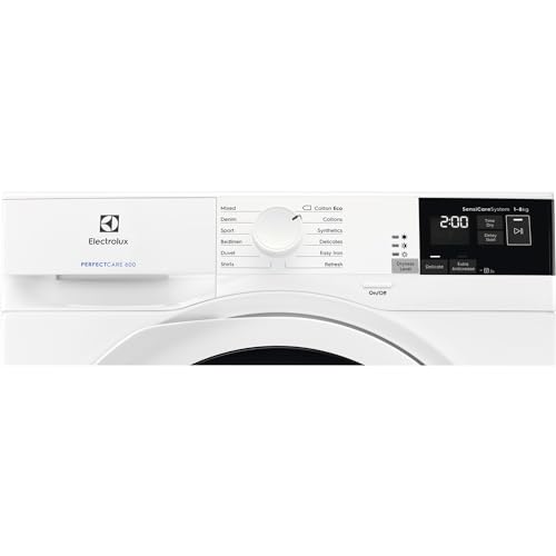 Electrolux 8kg Tumble Dryer PerfectCare 600 with Inverter Motor Technology & Touch LCD Display, Auto Programs Include Delay Start/Delicate Option/SensiCare/Sensor dryer, Adjustable Door, EW6C4824CB