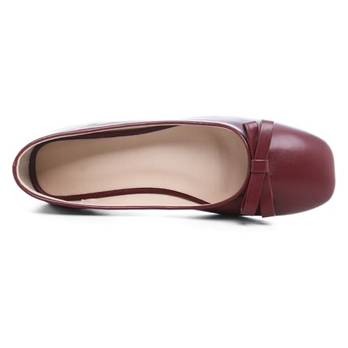 Image of Dear Time Women's Casual Foldable Ballet Flats Square Toe Ballerina Flats Shoes Comfortable