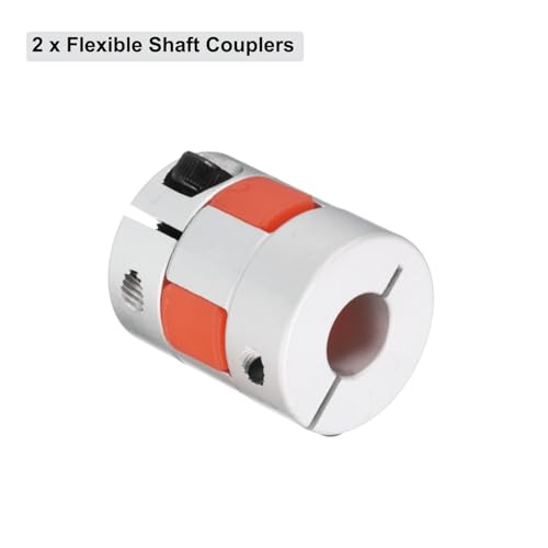 QUARKZMAN Aluminium-Plum-Schaftkupplung 6,35 mm auf 10 mm Bohrung L30xD25 Flexibler Kupplungsgelenk für Maschinen und Servo-Schrittmotor, Packung mit 2 Stück