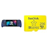 Nintendo Switch Split Pad Pro (Blau) & SanDisk microSDXC UHS-I Speicherkarte für Nintendo Switch 256 GB (V30, U3, C10, A1, 100 MB/s Übertragung, mehr Platz für Spiele)