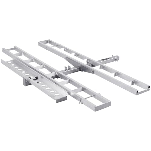 Portamotos para enganche de remolque, capacidad de carga 600 lb, rampa integrada de 1,18 m, estructura de aluminio anodizado, incluye correas y bolsa de transporte miniatura 1