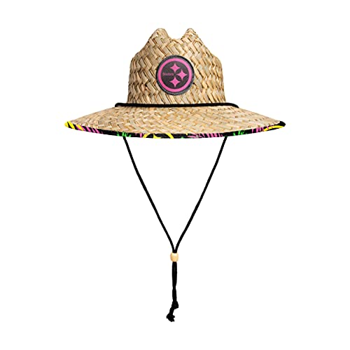 Image of FOCO Men's NCAA College Team Logo Floral Straw Sun Hat