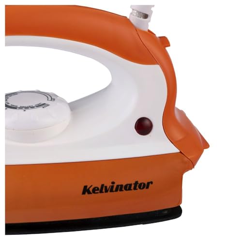 Image of Kelvinator Dry Iron with LED Indicator, Orange and White (KDISP0061)
