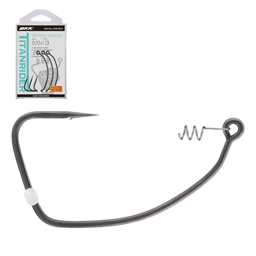 BKK Titan Worm Hook 9006 HI - Gancho de acero al carbono (3 unidades)