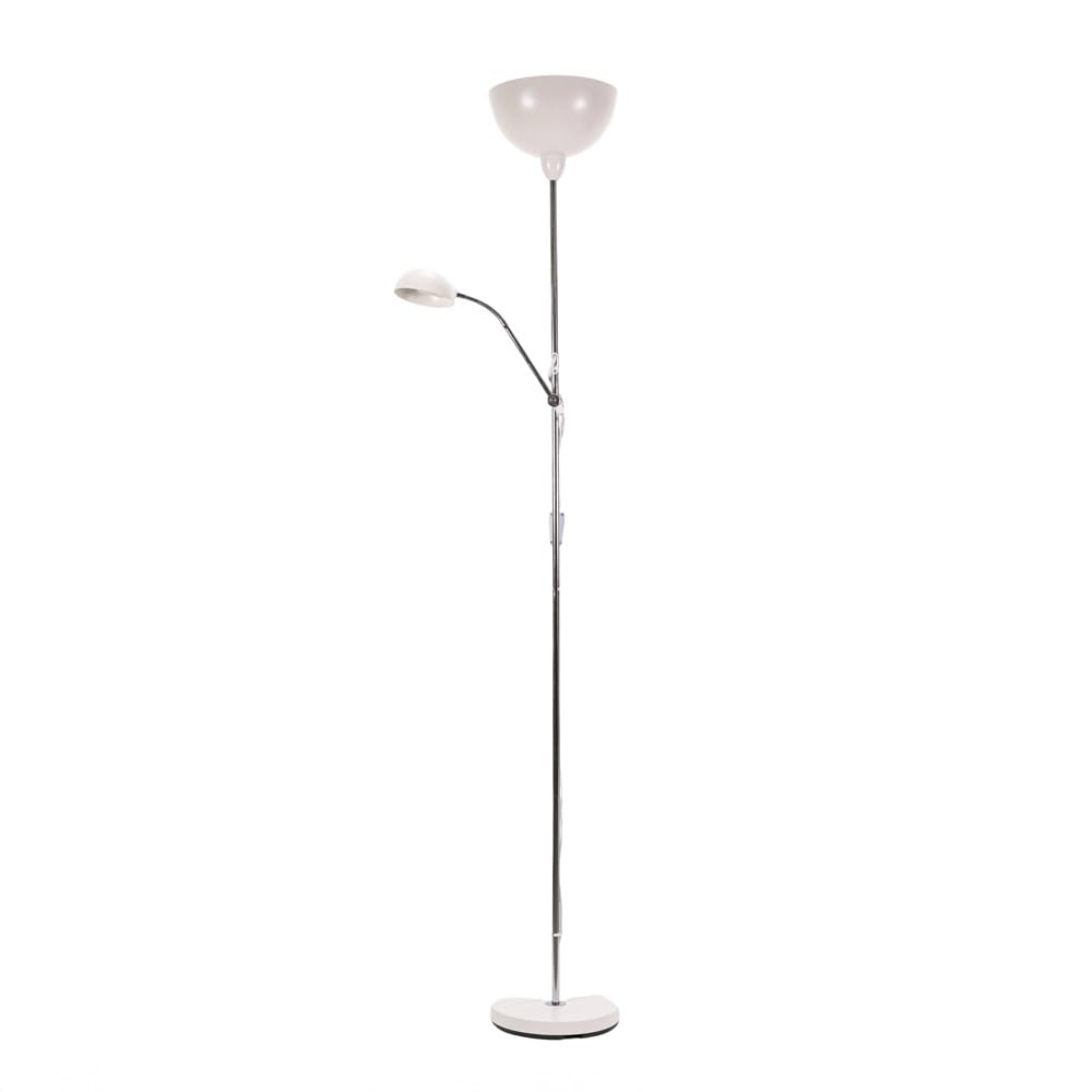 ValueLights | White Metal Free Standing Reading Floor Lamp | Floor Lamps & Torchieres, Home Décor & Improvement Essential | Mother/Father and Son