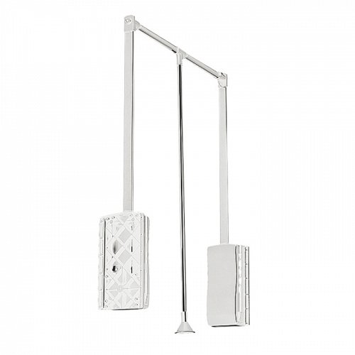Solmer LTD GTV Clothes 12kg Max. Load White Pull Down Wardrobe Cabinet Hanging Rail Lift (A)