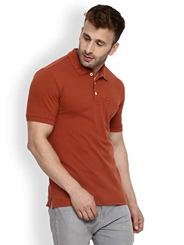 Image of CHKOKKO Men's Polo Cotton Regular Fit Half Sleeves T-Shirt with Pocket