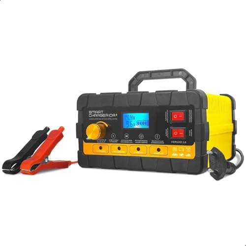Carregador de Bateria Automotivo Smart Charger 10A 12V 24V Displa...