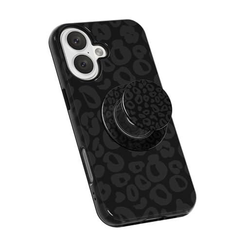 Coque iPhone 16 imprimé guépard mignonne avec poignée magnétique Svanove
