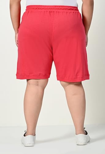 Image of Women's Plus Size Bermunda Shorts | Knee Length Cotton Short | Half Pants for Womens
