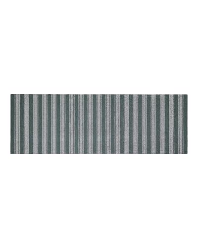 Image of Chilewich Martha by Martha Stewart Boardwalk Stripe Shag Mat | Premium Indoor /Outdoor Runner Rug for Entryway, Kitchen, Dining Room, Bathroom, Patio, Waterproof Backing, Seaside, 2'x 6'