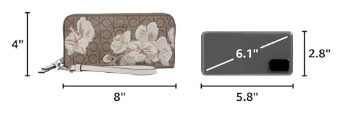 Image of Calvin Klein Women's Key Item Saffiano Continental Zip Around Wallet With Wristlet Strap