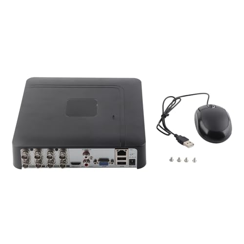 Registratore Video 8 Canali AHD/CVI/TVI/Analogico/IP – DVR/NVR 5-in-1 per Sorveglianza CCTV, Supporto Risoluzione HD, Alimentazione 100-240 V, Registrazione in Tempo Reale