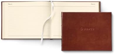 Leather Guest Book-Acadia Tan