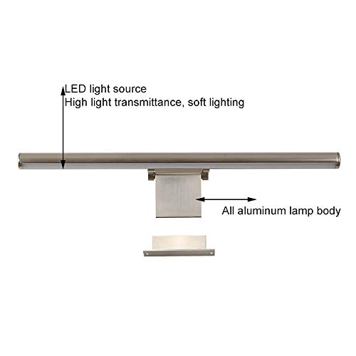 Luces de espejo LED de 8w y 6000k en aluminio impermeable para baño 2