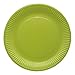 OKO LUTION OL453 Carton/assiette jetable, 20 pièces, rond Ø 22,7 cm, hauteur du bord 2,7 cm, sans revêtement plastique, pour barbecue, anniversaire ou fête, biodégradable, vert