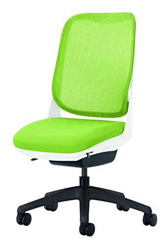 ライオン事務器 オフィスチェア アームレス ライド アップルグリーン 79822