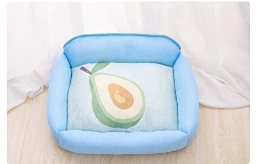 고양이 접이식 침대 바구니 카시트 매트 강아지 고양이 LOUNGER BENCH-BLUE_M 58X56X20CM